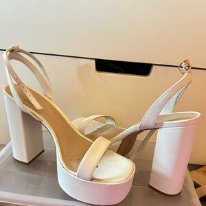 Aldo Elegant White Platform Heels